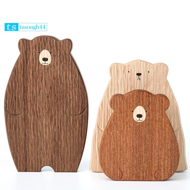 Thớt Gỗ Cắt Bánh Mì Óc Chó Hình Gấu Dễ Thương
