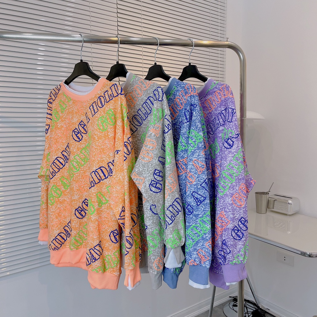 Áo Sweater form dấu quần, Áo nỉ da cá họa tiết nam nữ CORAL WEARING 4 màu - PVN685