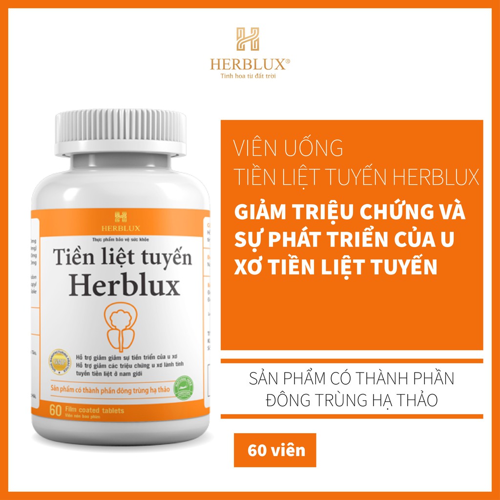 Viên uống hỗ trợ giảm u xơ Tuyến tiền liệt Herblux, giảm triệu chứng u xơ lành tính ở nam giới