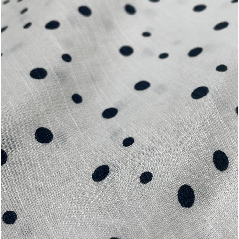 Vải Xô Hoạ Tiết Chấm Bi Cao Cấp mềm mại nhà Lavie thấm hút mồ hôi tốt, vải may quần áo, khăn