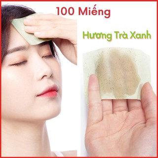 [100 Miếng] Giấy Thấm Dầu Bodybuilding 100 Tờ Hương Trà Xanh
