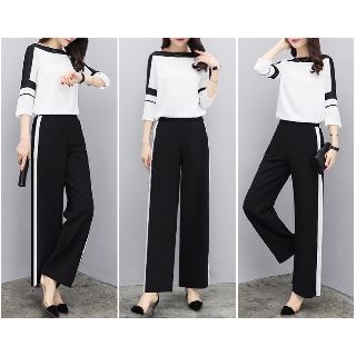 Đồ bộ nữ 💖FREESHIP💖 Đồ bộ thun nữ cao cấp, quần dài áo tay lỡ, cổ thuyền