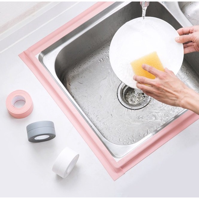 [Chống ẩm mốc] Cuộn dán kẽ tường, khe hở nhà bếp, dán viền bồn rửa chén, lavabo...chống thấm nước
