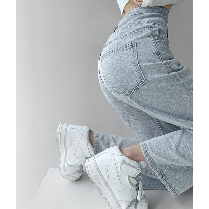 Quần Jean Ống Suông Cạp Cao Hack Dáng | BigBuy360 - bigbuy360.vn