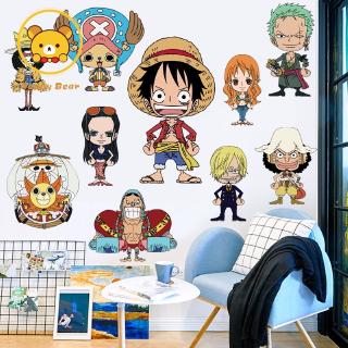 Giấy Dán Tường Trang Trí Phòng Hình Nhân Vật Luffy Trong One Piece