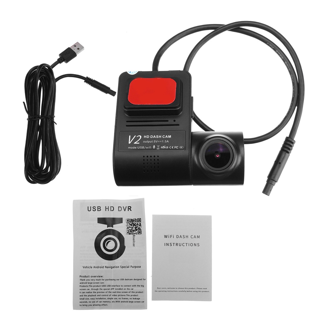 Camera Hành Trình USB/WIFI phiên bản V2 Wifi dùng cho xe ô tô kết nối màn hình androi - Xem trên điện thoại