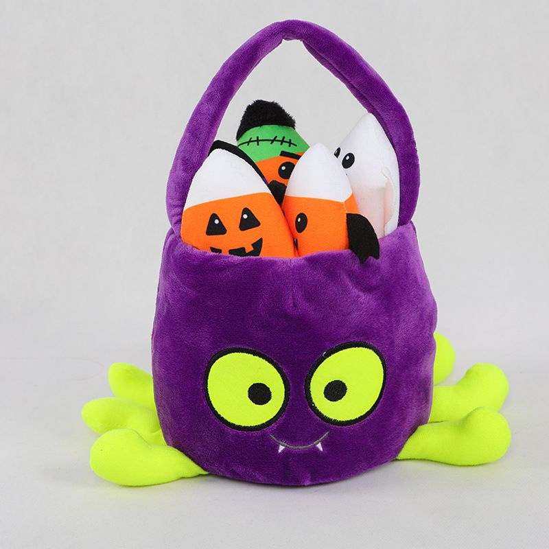 lovely Halloween Funny Candy Ryan Leeah Dylan Pumpkin Basket Bag Plush Toy Bat Kid Gift