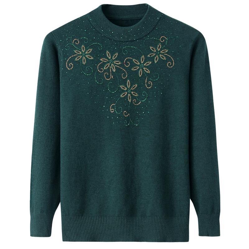 Áo len phụ nữ trung niên hoạ tiết sang trọng