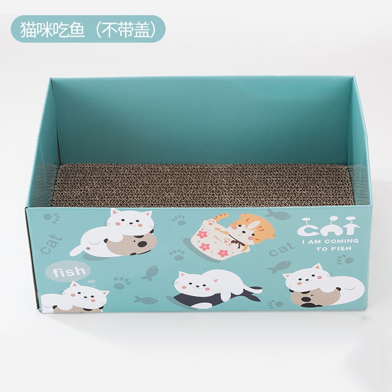 [ TẶNG KÈM CATNIP ] Hộp Box Kèm Cào Móng Cho Mèo- Đồ Chơi Cào Móng- Bàn Cào Móng Cho Mèo