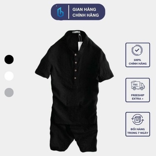 Bộ nam chất đũi BaBiBo siêu mát siêu nhẹ form đẹp dễ mặc dễ phối đồ mùa hè