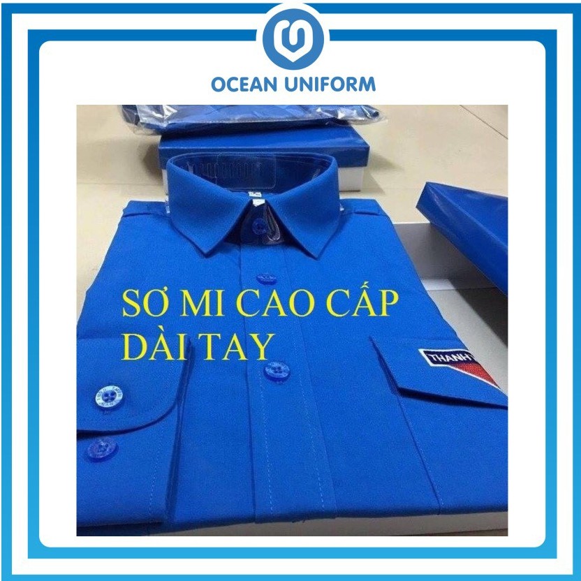 Áo đoàn thanh niên sơ mi nam nữ dài tay cao cấp Ocean Uniform