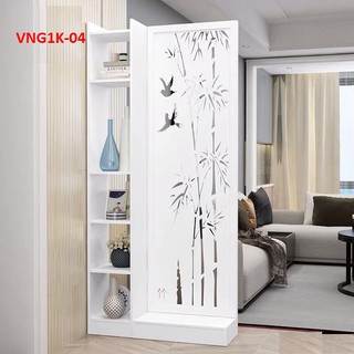 Vách Ngăn Bình Phong liền kệ ( 1 vách 1 kệ ) VNG1K-04 - Nội thất lắp ráp Viendong Adv