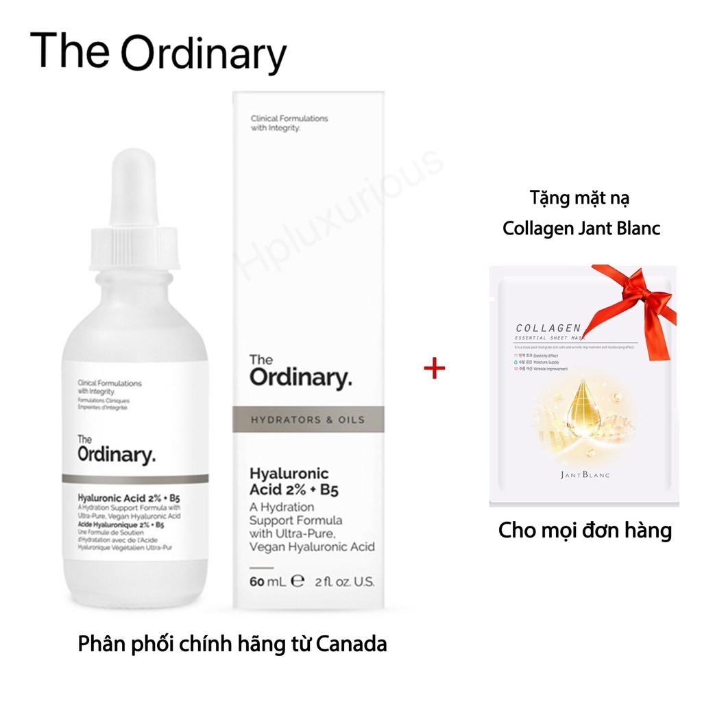 SERUM TINH CHẤT THE ORDINARY HYALURONIC ACID 2%+B5 CẤP ẨM DÀNH CHO DA KHÔ , HỖ TRỢ LÀM SÁNG DA+TẶNG MẶT NẠ HÀN