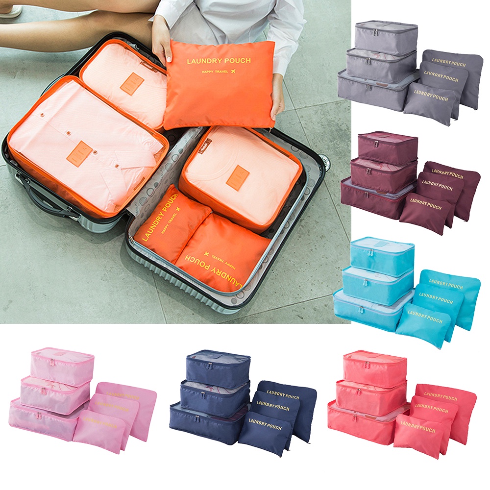 Set 6 Túi Đựng Đồ Đa Năng Tiện Dụng Khi Đi Du Lịch