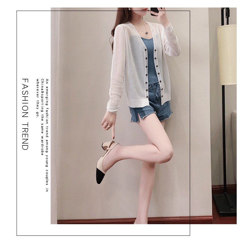 Áo Khoác Cardigan Dệt Kim Tay Dài Chống Nắng Cho Phái Nữ | BigBuy360 - bigbuy360.vn