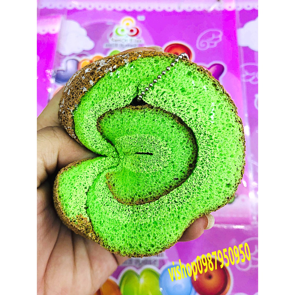 Đồ chơi squishy bánh bông lan cuộn chính hãng siêu chậm tăng tặng kèm bao bì thơm mịn