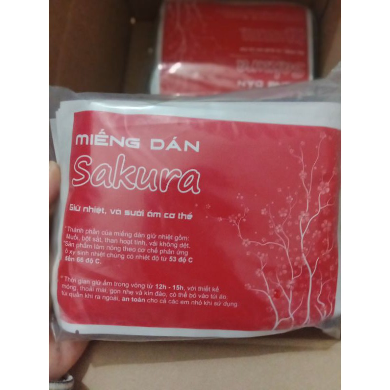 🌟(Miếng dán giữ nhiệt Sakura [ Sẵn hàng bịch 10 miếng]🌟