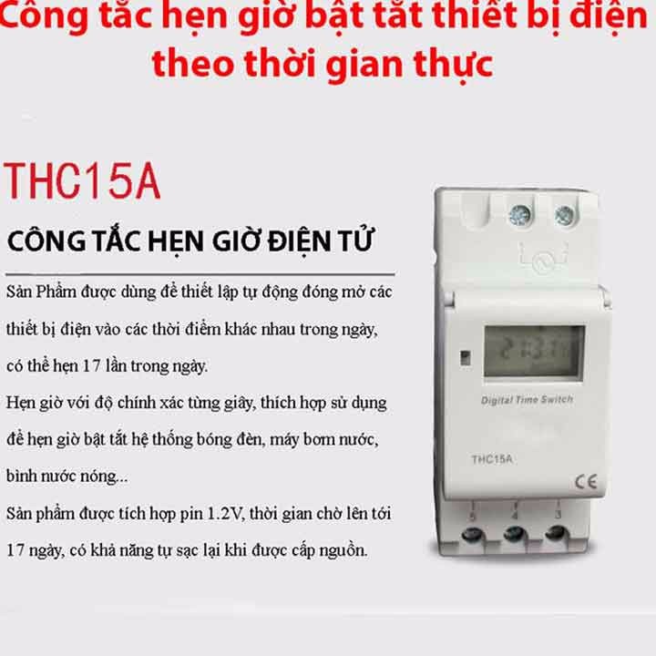 Thiết bị hẹn giờ điện tử THC15A timer hẹn giờ