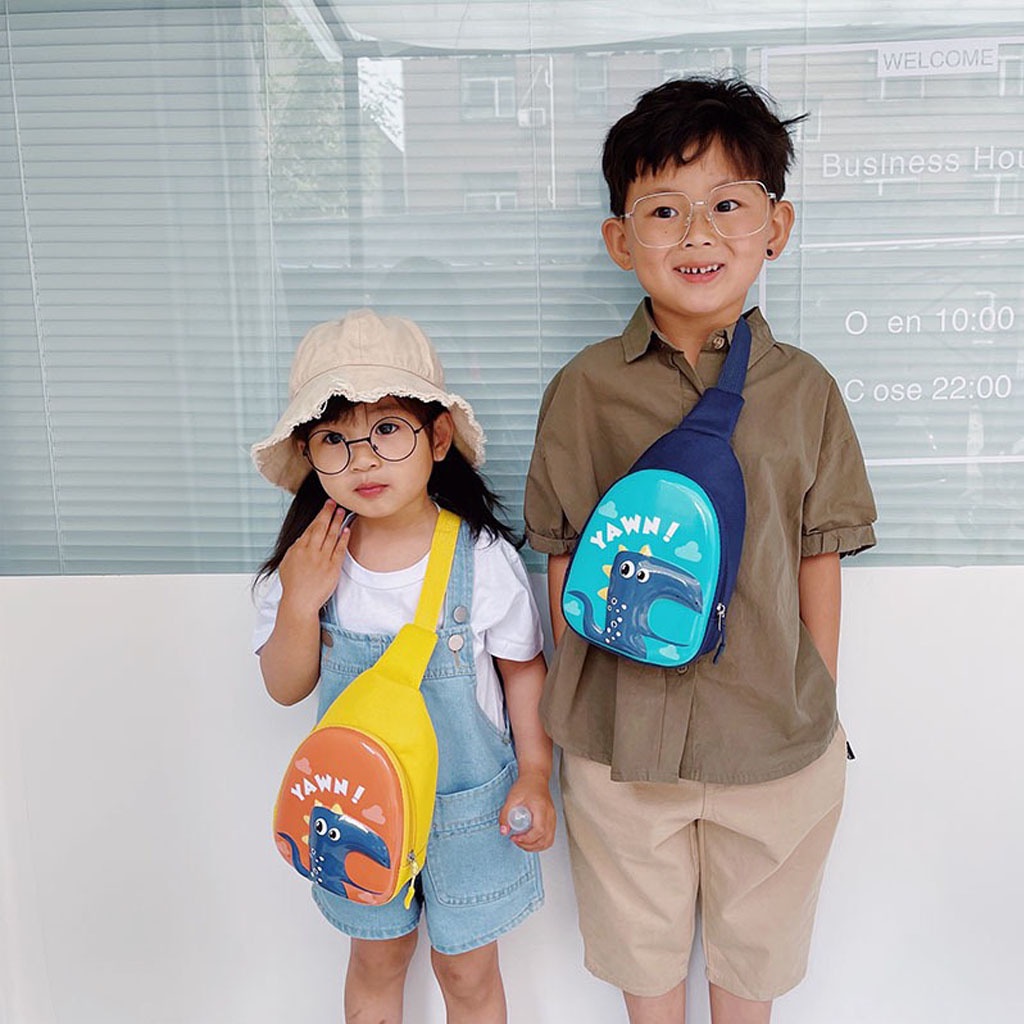 Túi đeo chéo khủng long hoạt hình cho bé trai, bé gái đi chơi, đựng đồ rất xinh - LILA KIDS
