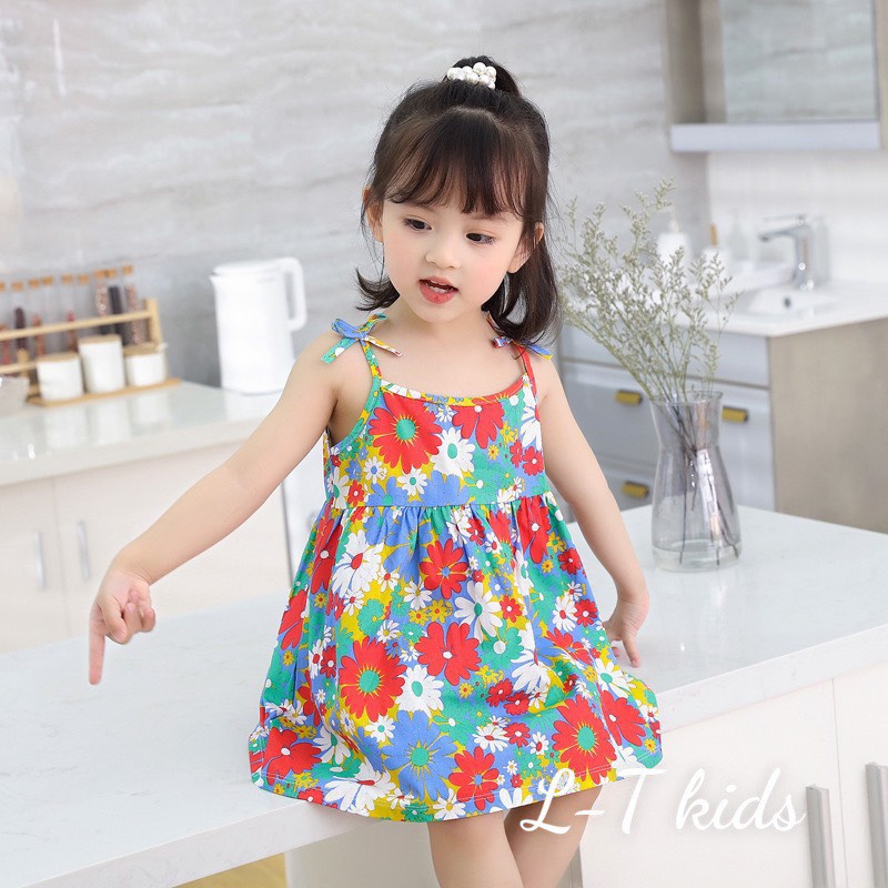 VAY29 - Váy bé gái, váy hoa bé gái chất thô mềm cho bé từ 8-21kg, Richkid123
