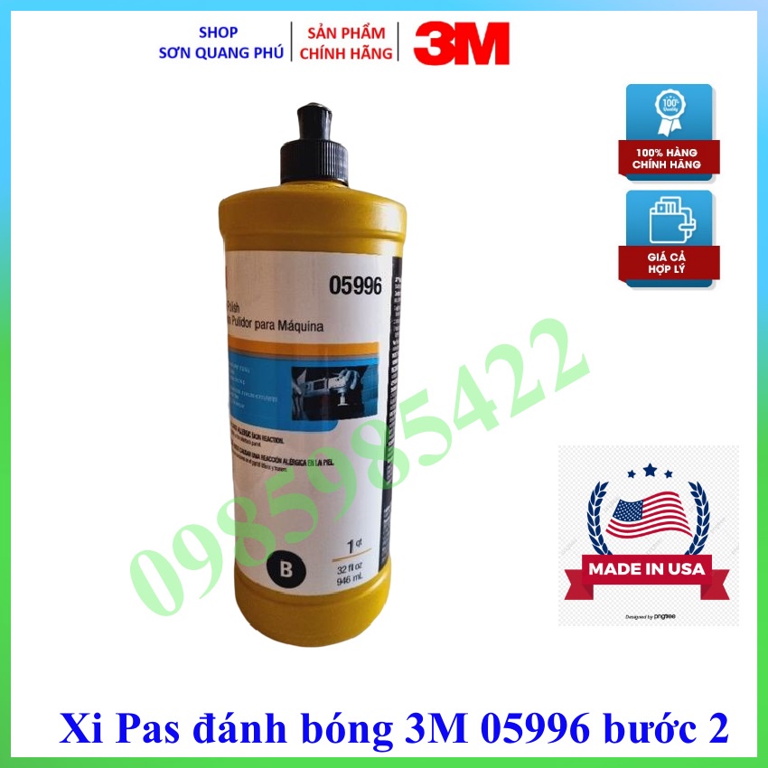 Xi bát đánh bóng xe ô tô xe máy 3M 3 bước cho ô tô xe máy - xóa vết xước ô tô xe máy - Xi đánh bóng áo xe SONQUANGPHU885
