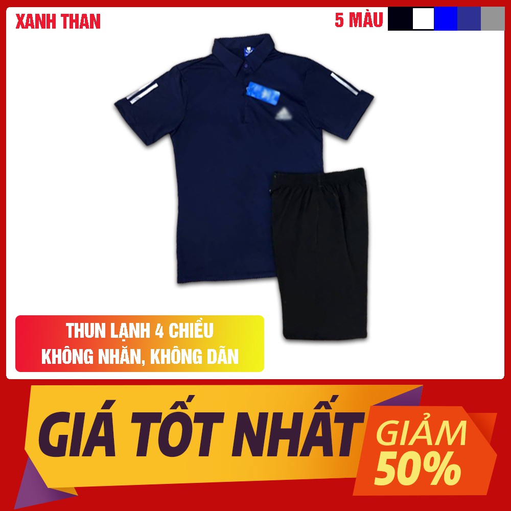 Bộ thun lạnh chất đẹp màu tím than, thấm mồ hôi tốt, thoải mái khi chơi thể thao