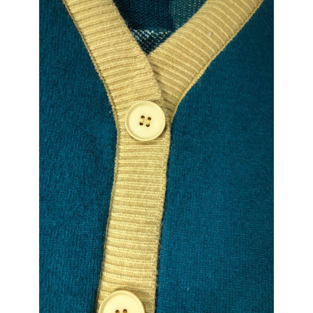 [ẢNH THẬT]Áo khoác len cardigan xanh lưng micky form size L hàng 2hand mã C74 TIEM2021