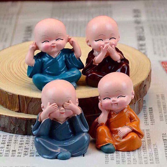 Bộ Tượng Tứ Không 4 Vị Hòa Thượng Phong Thủy