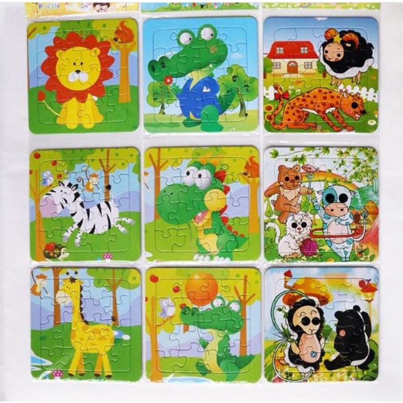 Combo 3 tranh ghép thú vật, xe cộ, siêu nhân, công chúa cho bé