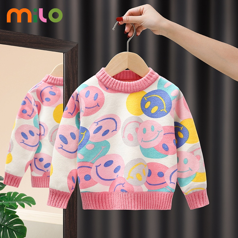 Milo Áo Sweater Dệt Kim Phong Cách Phương Tây Thời Trang Xuân Thu 2022 Cho Bé Gái