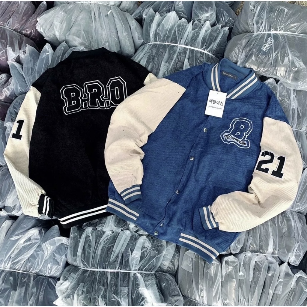 Áo Khoác Ngoài Bóng Chày Bomber Unisex Chất Nhung Mịn 2 Lớp - Phong Cách Đường Phố