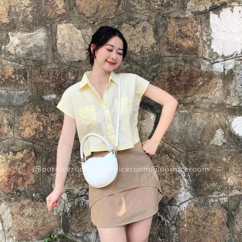 Ảnh thật TÚI XÁCH NỮ NHỎ ĐÁY BẦU QUAI TRÒN DÂY ĐEO VAI ĐEO CHÉO PHONG CÁCH HÀN QUỐC