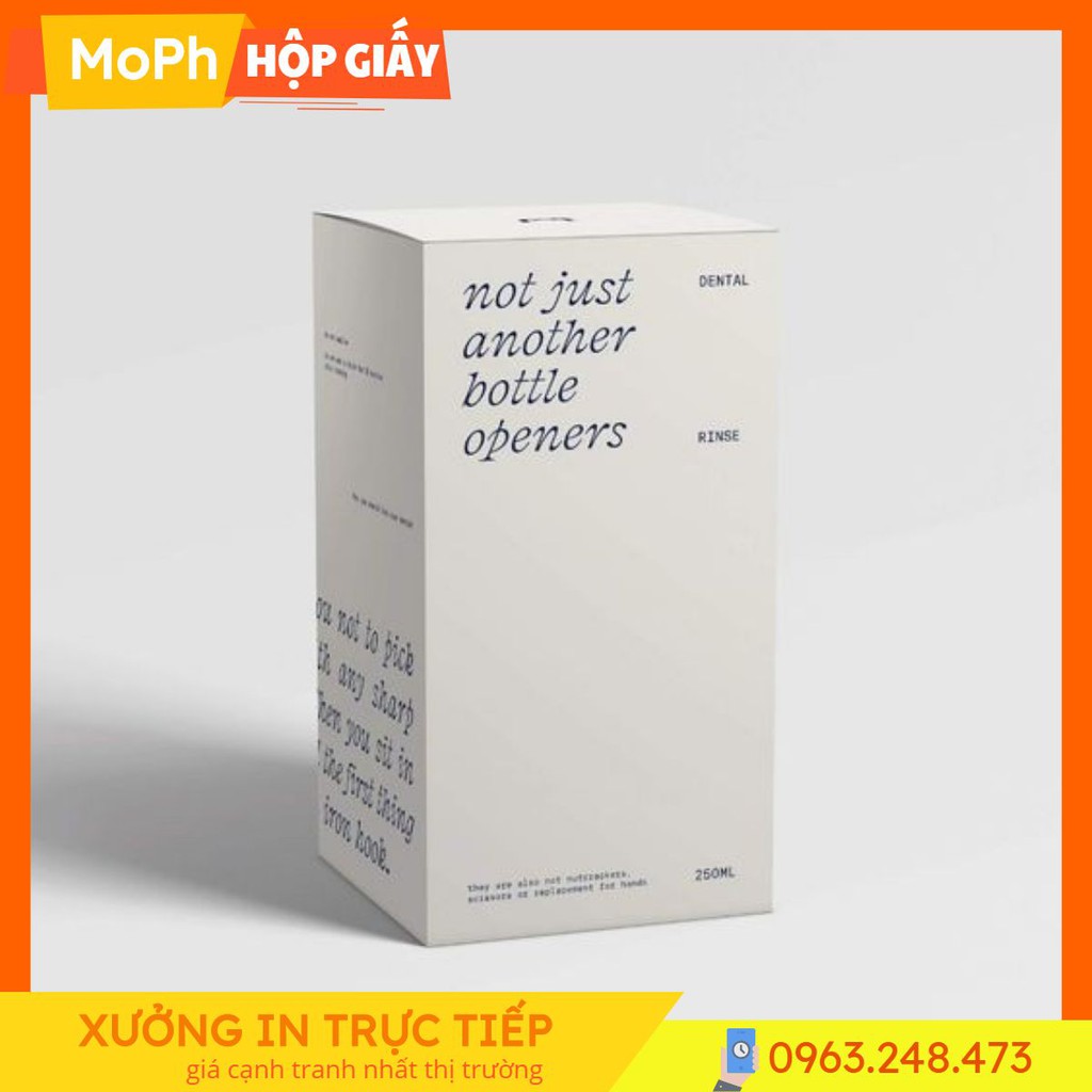 Hộp Giấy Màu Trắng Đơn Giản Sạch Sẽ Hộp Ivory Xưởng In Bao Bì MoPh Màu In Sắc Nét Giá Xưởng Giao Hàng Nhanh