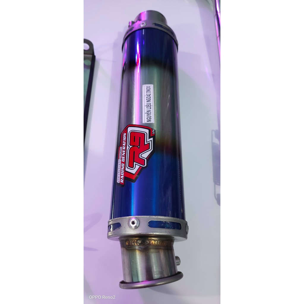 Pô R9 full cổ 2 khúc lắp cho sirius