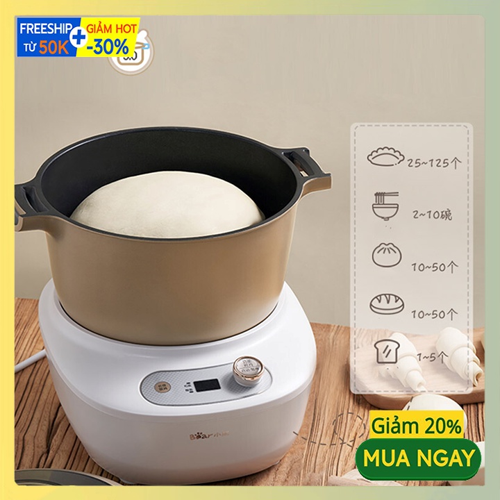 Máy Nhồi Bột Bear 5L - A50E2 bản nội địa - Hàng Có Sẵn - Bảo Hành 12 Tháng