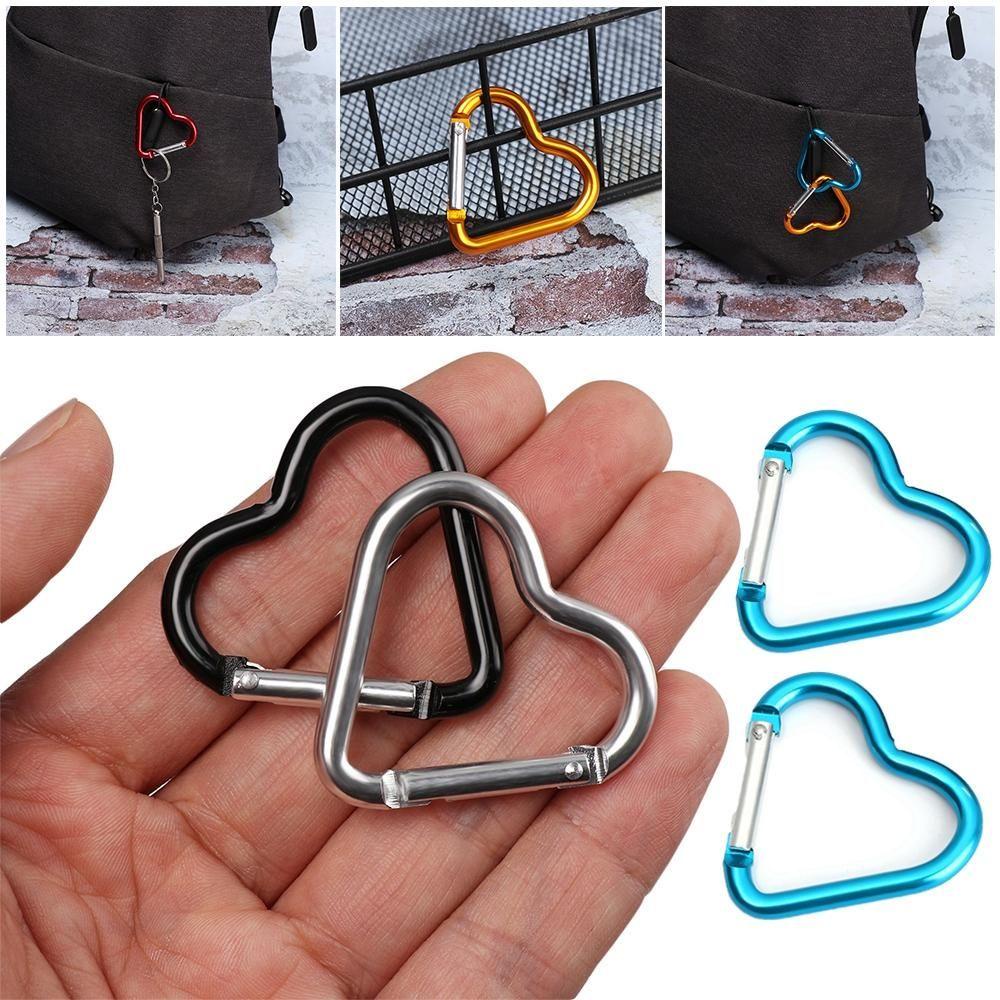Set 3 / 6 / 9 Móc Chìa Khóa Bằng Nhôm Chất Lượng Cao Tiện Dụng Mang Theo Du Lịch Cắm Trại