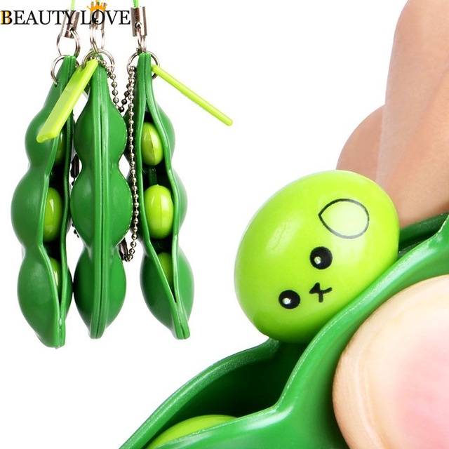 Móc Khóa Hình Hạt Đậu Giải Tỏa Căng Thẳng
