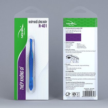 Nhíp nhổ lông mày, nhổ tóc Kềm Nghĩa giá sỉ N-401 Kềm Nghĩa giá tốt Kềm Nghĩa chính hãng