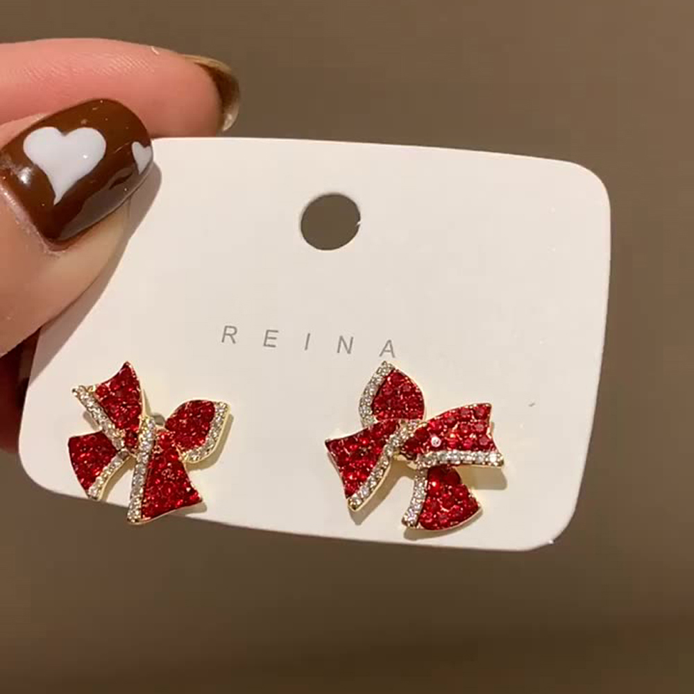 Khuyên Tai Hình Nơ Phong Cách Hàn Quốc Xinh Xắn Dành Cho Nữ