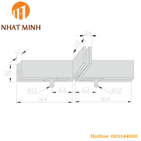 Kẹp kính T đôi GMT PFC-052