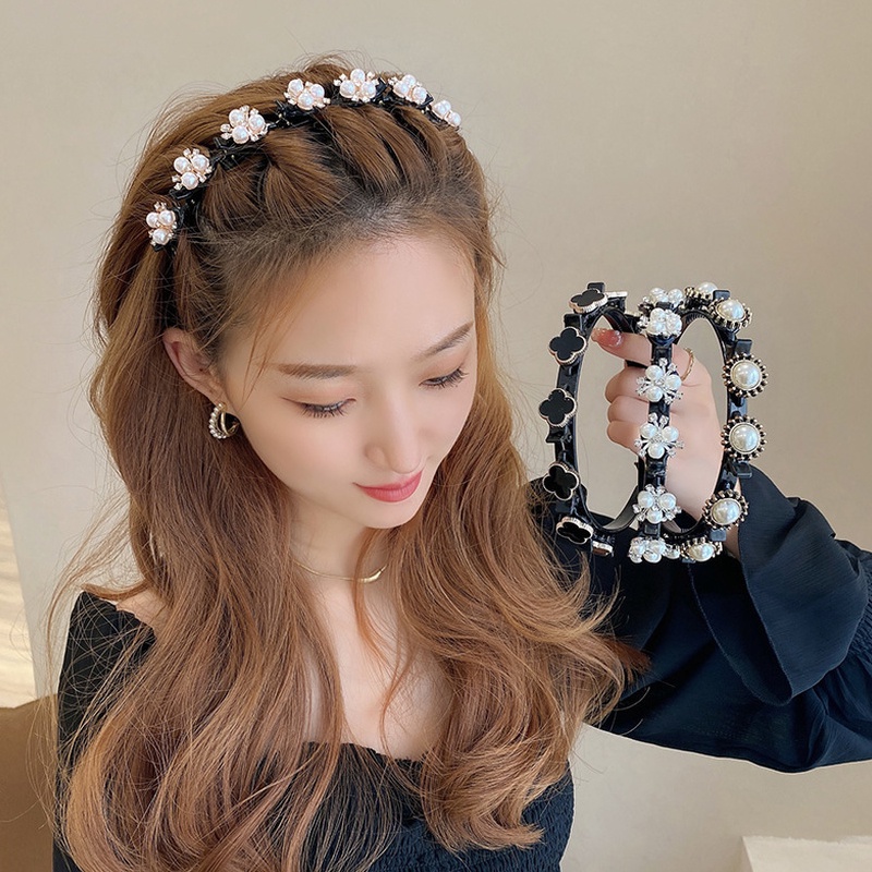 Băng Đô Đính Ngọc Trai Xinh Xắn Theo Phong Cách Hàn Quốc