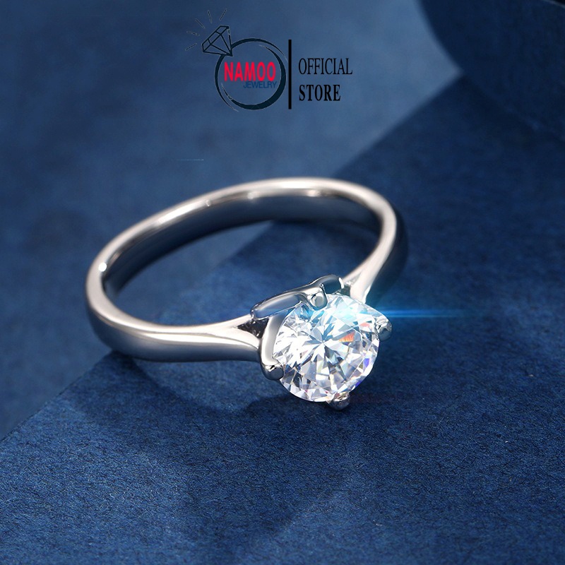 Nhẫn Đeo Tay Mạ Bạc Nữ Đính Đá N007 Namoo Jewelry