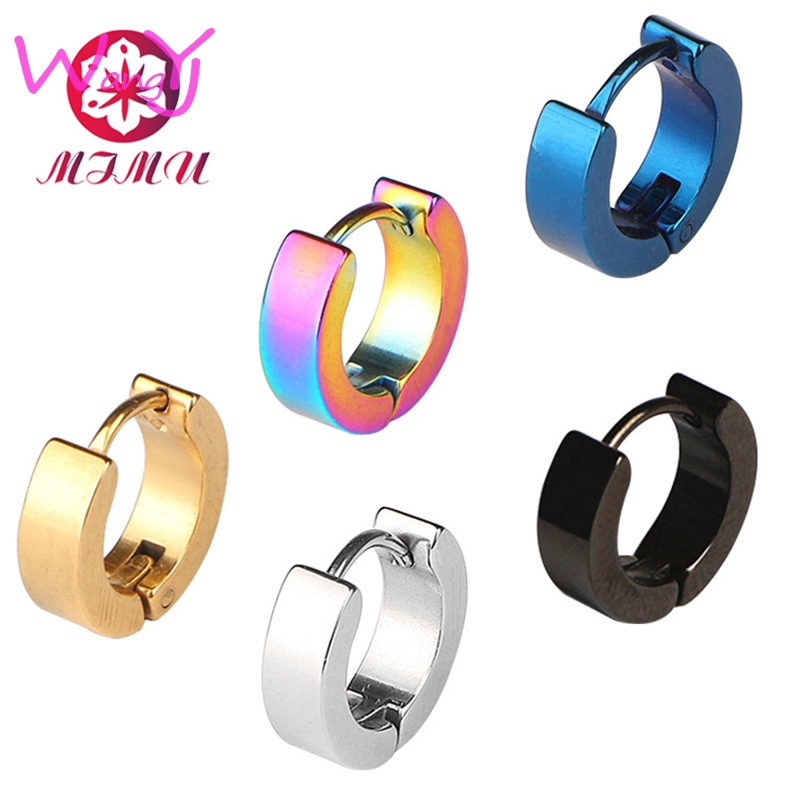 Khuyên tai thép titan thiết kế đơn giản thời trang