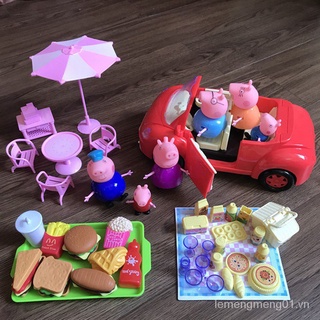 Mô hình gia đình heo bánh hamburger xinh xắn cho bé chơi