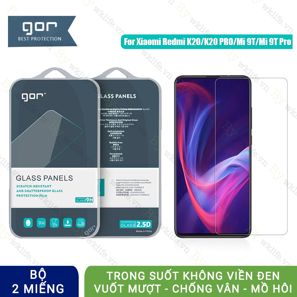 Cường Lực GOR Xiaomi K20 K20 Pro Mi9T Mi9T Pro Cao Cấp Full HD Không Che