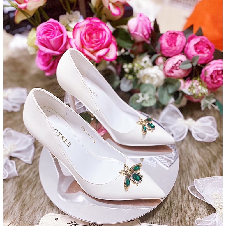 GIÀY CƯỚI THIẾT KẾ ĐÁ ONG CAO CẤP CÓ SẴN  (là mẫu tkế thủ công vui lòng chắc chắn trước khi đặt hàng)