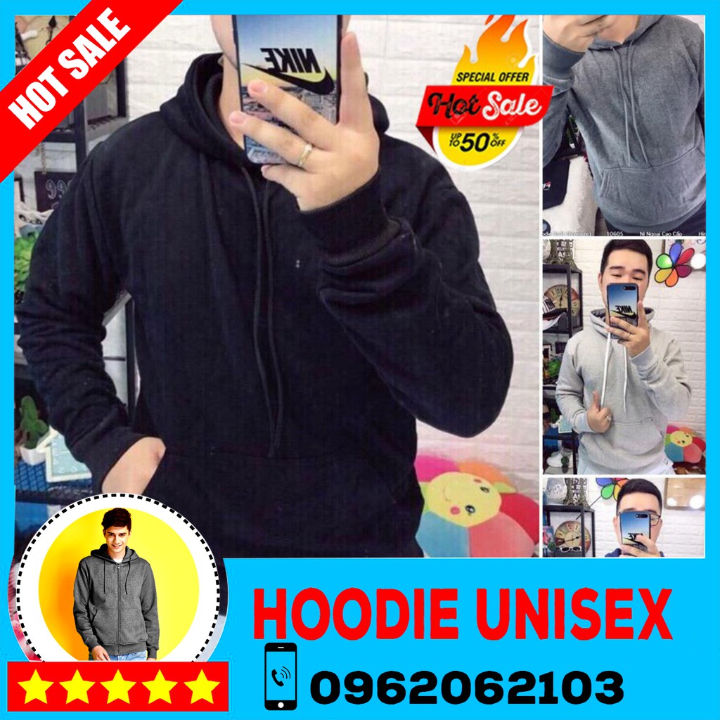 (HOOIDE) ÁO HOODIE NỈ NGOẠI HD155 (Nam Nữ) | BigBuy360 - bigbuy360.vn