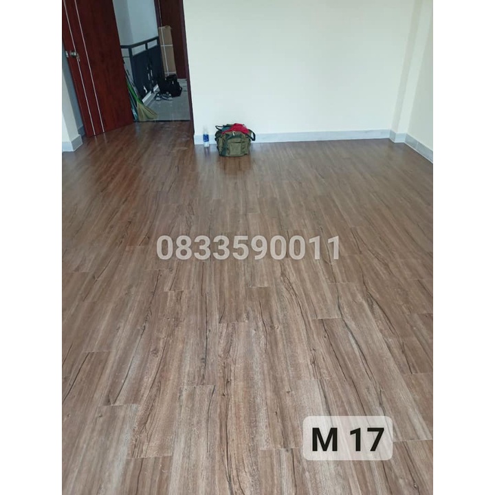 Miếng Sàn dày 2mm x 45cm x15,2cm.Sàn Nhựa Giả Gỗ Có Keo Sẵn , Nhận thi công