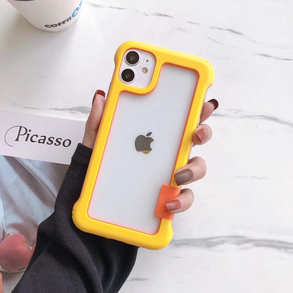 Novelty Constract Colors Bumper iPhone12 11 Pro Xs max XR 7/8plus SE2020 Phone Cover Full Korea Casing | BigBuy360 - bigbuy360.vn