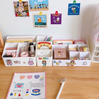Hộc nhựa để bàn các loại tăng kèm bộ Sticker- dụng cụ học tập